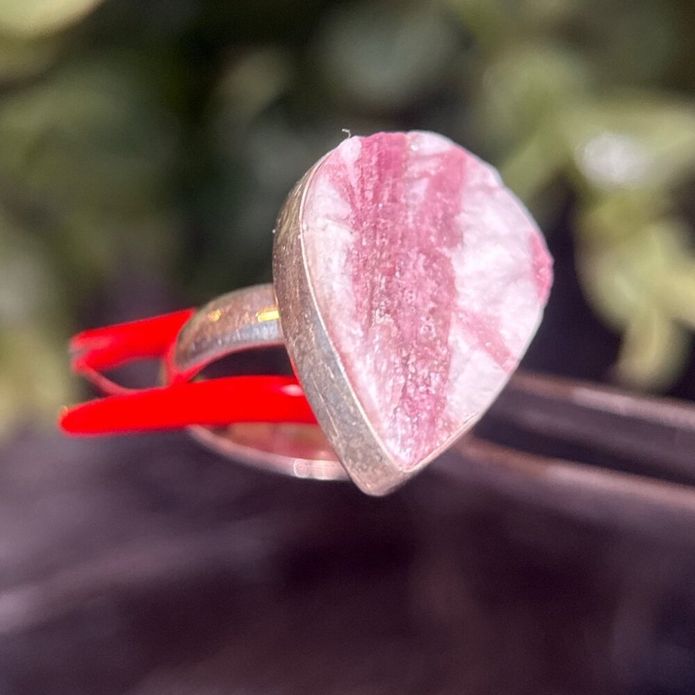 Silver 925 Raw Stone Ring - image 4
